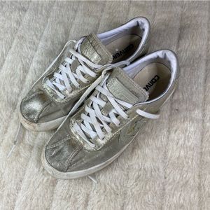 𝅺CONVERSE Gold Metallic Sneakers WOMENS 7